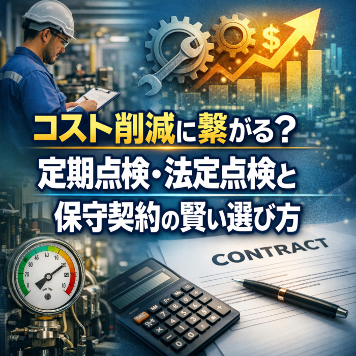 コスト削減に繋がる？定期点検・法定点検と保守契約の賢い選び方