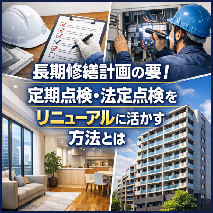 長期修繕計画の要！定期点検・法定点検をリニューアルに活かす方法とは
