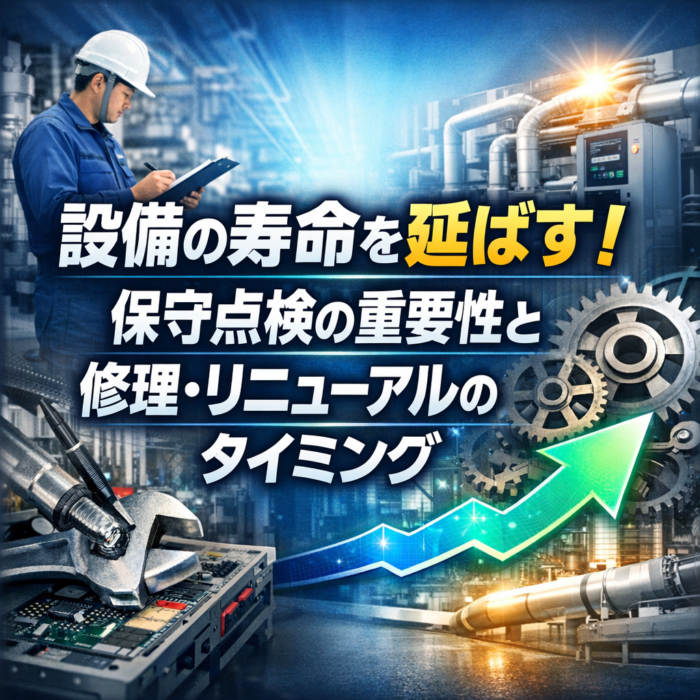 設備の寿命を延ばす！保守点検の重要性と修理・リニューアルのタイミング
