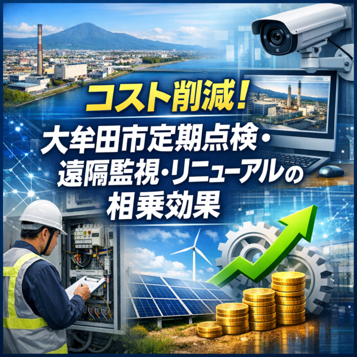 コスト削減！大牟田市定期点検・遠隔監視・リニューアルの相乗効果