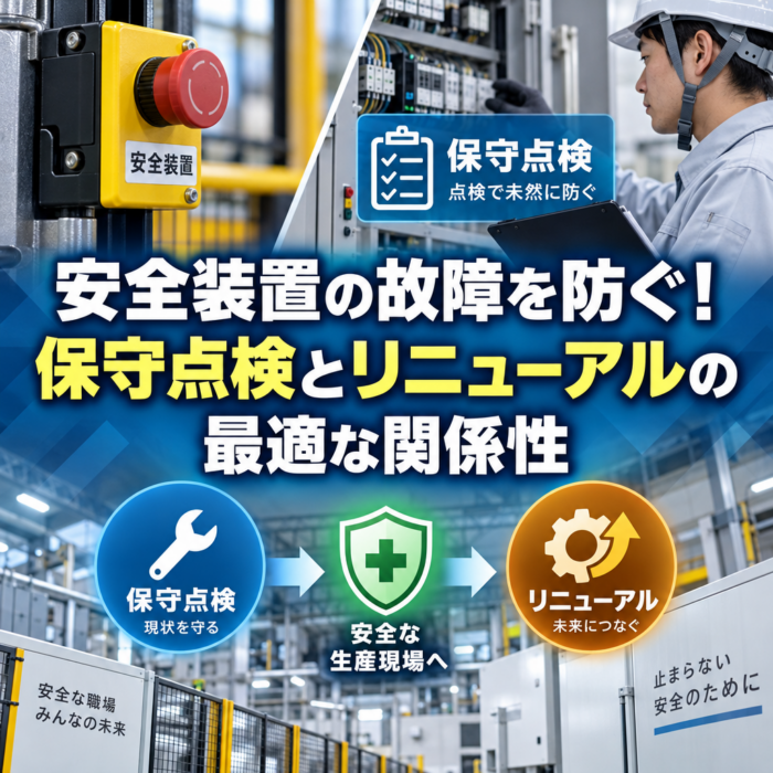 安全装置の故障を防ぐ！保守点検とリニューアルの最適な関係性